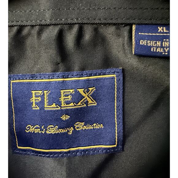 Flex Men’s Luxury Collection Designed In Italy Silky Feel Modern Dress Shirt XL - Picture 3 of 9